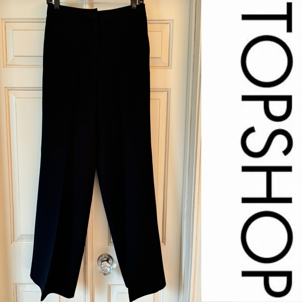 Topshop Wide Leg Black Pants - Sz 6